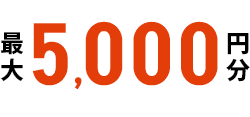最大5,000円分